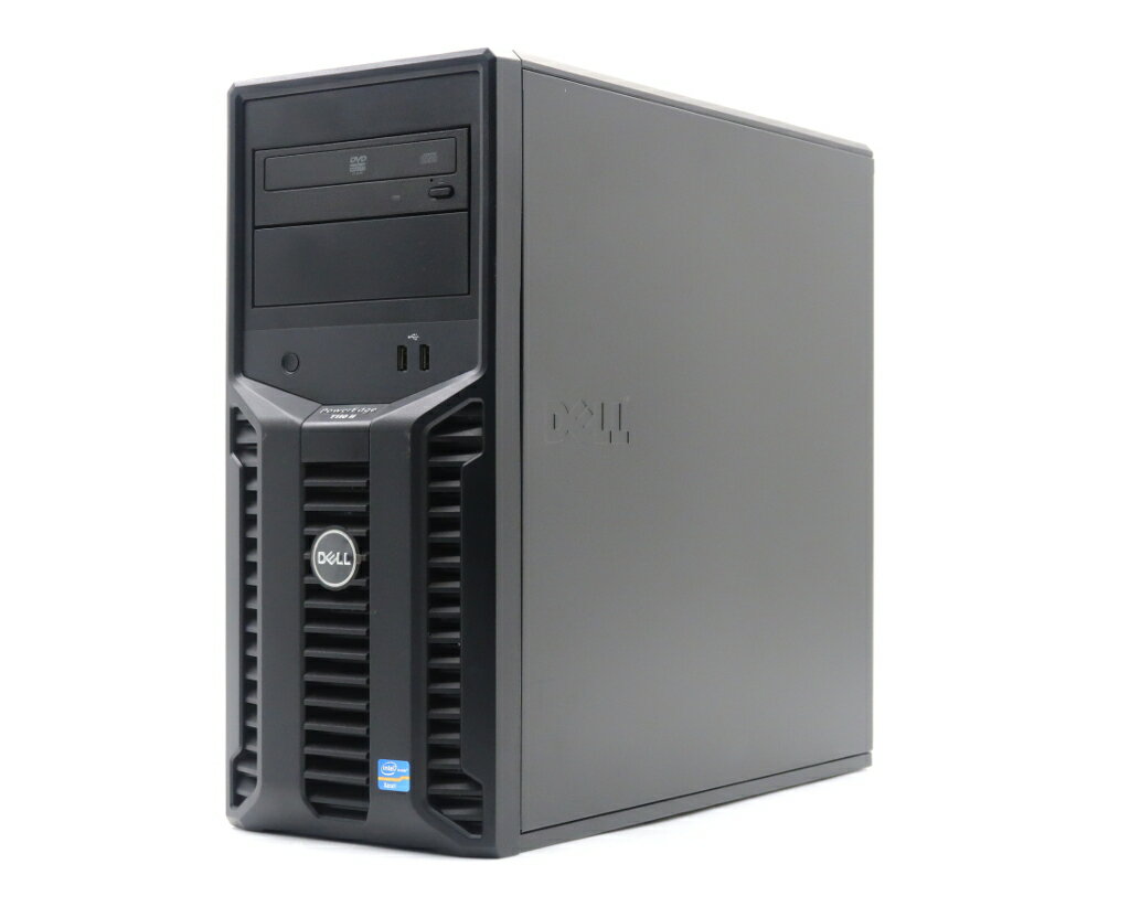 DELL PowerEdge T110 II Xeon E3-1220 v2 3.1GHz 8GB 500GBx2台(SATA3.5インチ/RAID1構成) DVD-ROM PERC H200A 【中古】【20220708】