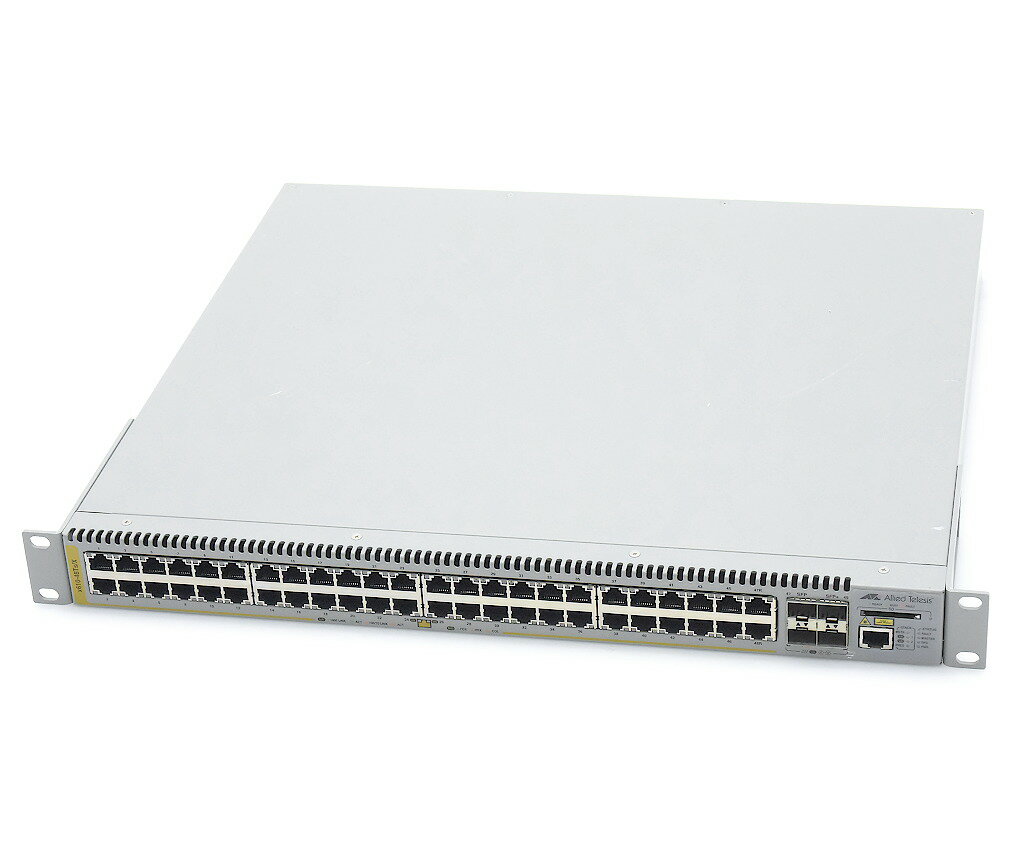 Allied Telesis CentreCOM AT-x610-48Ts/X 48ポート1000BASE-T 2ポートSFP+(10GbE) L3スイッチ x610-5.4.2-3.10.rel 設定初期化済 【中古】【20220817】