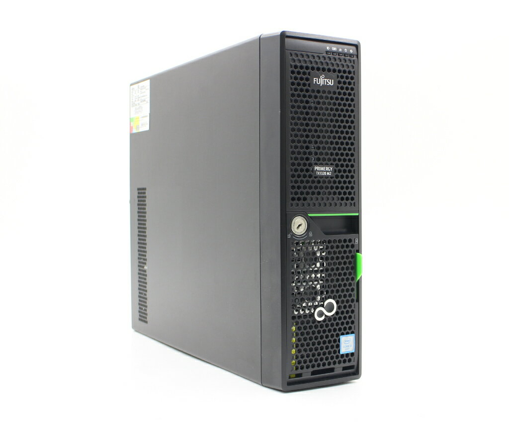 富士通 PRIMERGY TX1320 M2 Core i3-6100 3.7GHz 8GB 1TBx2台(SATA3.5インチ/RAID1構成) DVD-ROM PRAID CP400i 【中古】【20220825】