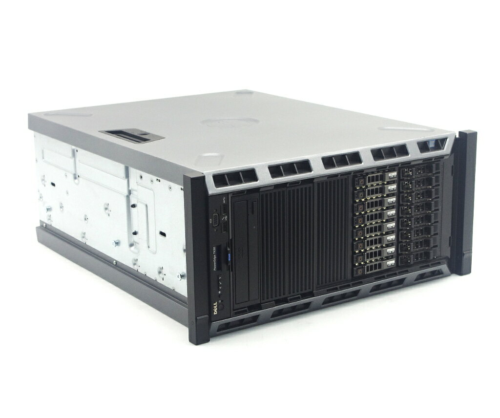 DELL PowerEdge T430 Xeon E5-2603 v4 1.7GHz 16GB 1.2TBx8台(SAS2.5インチ/12Gbps/RAID50) DVD-ROM AC*2 PERC H330 ラックマウント仕様 【中古】【20230603】