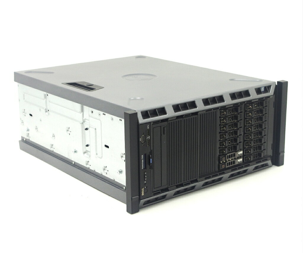 DELL PowerEdge T430 Xeon E5-2603 v4 1.7GHz 32GB 1.2TBx2台(SAS2.5インチ/12Gbps/RAID1構成) DVD-ROM AC*2 PERC H330 ラックマウント仕様 【中古】【20230603】