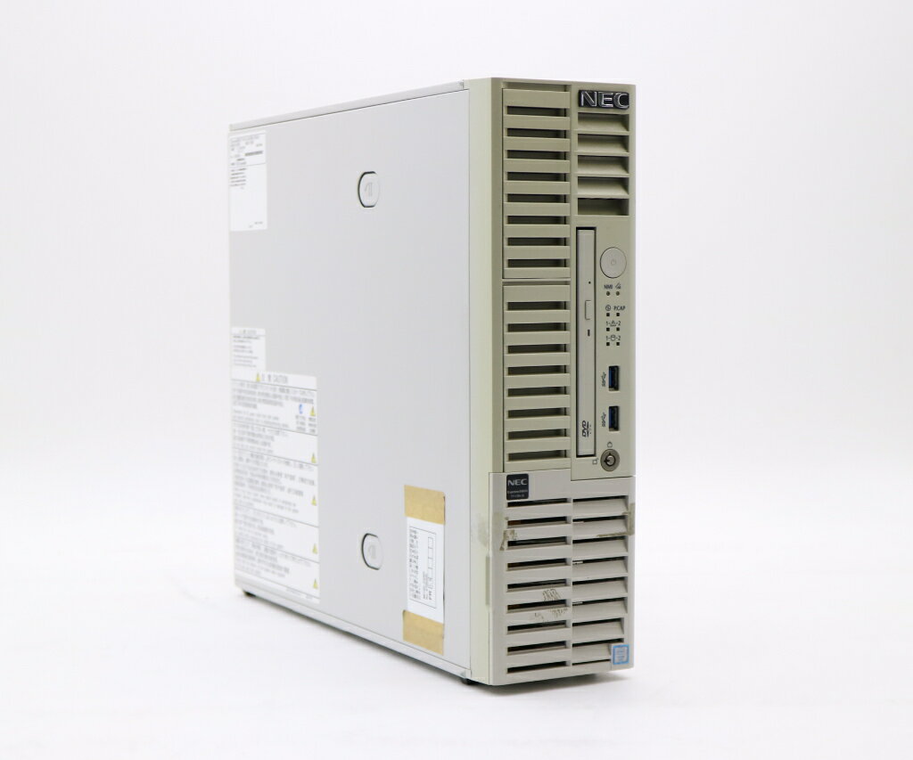 NEC Express5800/T110h-S水冷 Xeon E3-1220 v5 3GHz 16GB 1.2TBx2台(SAS2.5インチ/12Gbps/RAID1構成) DVD-ROM MegaRAID MR9362-8i 【中古】【20231004】