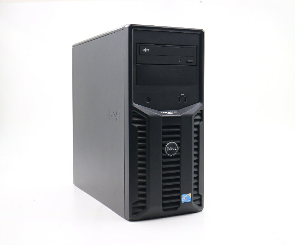 DELL PowerEdge T110 Xeon X3450 2.67GHz 4GB 500GBx2台(SATA3.5インチ/RAID1構成) DVD-ROM SAS 6/iR RAID Controller 【中古】【20231026】