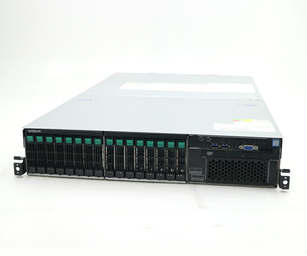 HITACHI HA8000/RS220 AN1 Xeon E5-2660 v3 2.6GHz*2 64GB 1.2TBx2台 SAS2.5インチ/12Gbps/RAID1構成 DVD-ROM AC*2 MR9362-8i 2GBx2 【中古】【20231121】