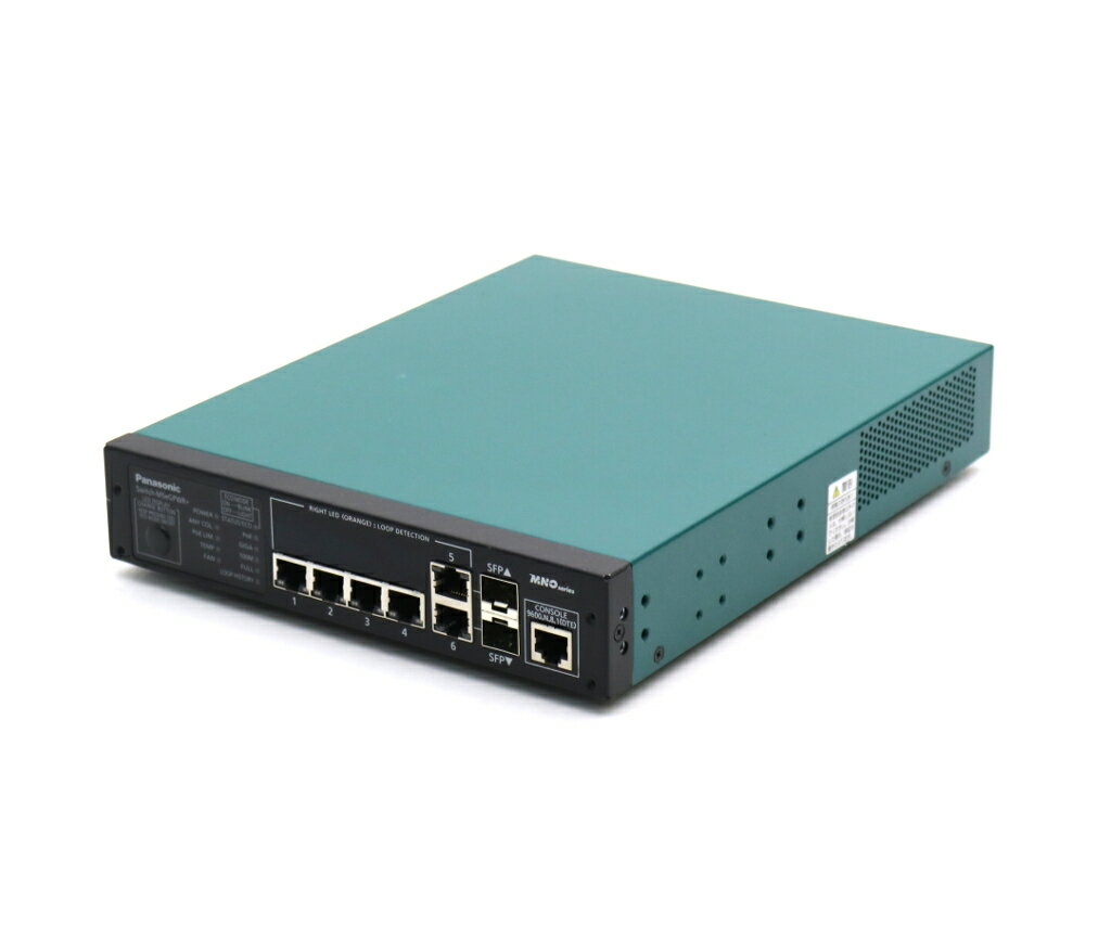 Panasonic Switch-M5eGPWR+ 6ポート1000BASE-T PoE+対応 2ポート1000BASE-T L2スイッチ VLAN等対応 設定初期化済 ゴム足付属 【中古】【20240117】