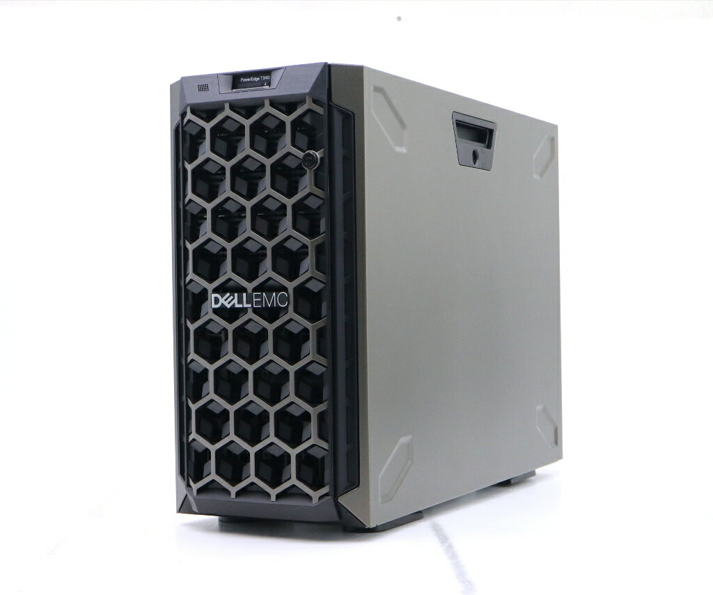 DELL PowerEdge T340 Xeon E-2124 3.3GHz 16GB 1TBx1台(SAS2.5インチ/12Gbps/RAID0構成) DVD-ROM PERC H330 