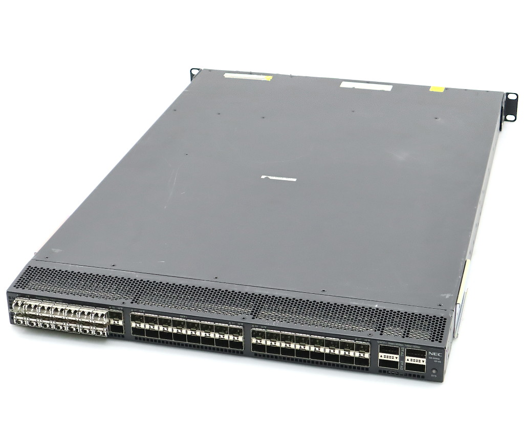 NEC QX-S5948XP-4Q 48ポート10GbE SFP+スロット 4ポート40GbE QSFP+スロット搭載 OpenFlow対応L3スイッチ Version 7.2.22 冗長電源 【中古】【20240305】