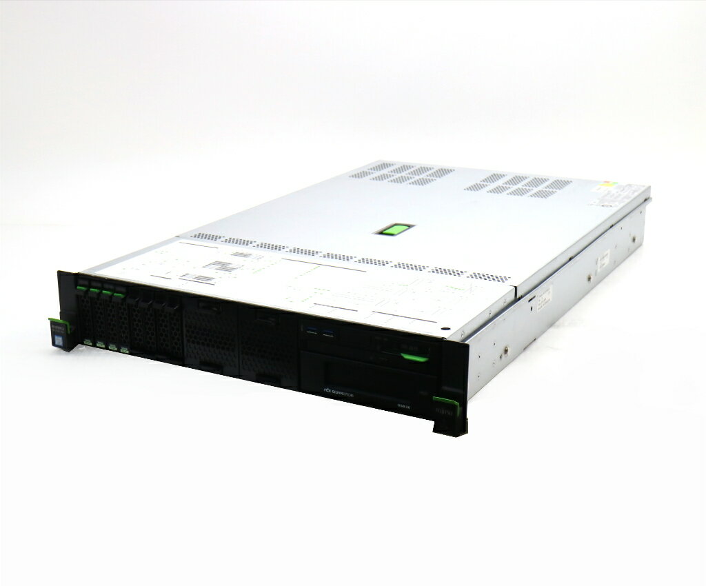 富士通 PRIMERGY RX2540 M4 Xeon Silver 4112 2.6GHz 16GB 300GBx4台(SAS2.5インチ/12Gbps/RAID5構成) DVD-ROM PRAID CP400i 【中古】【20240106】