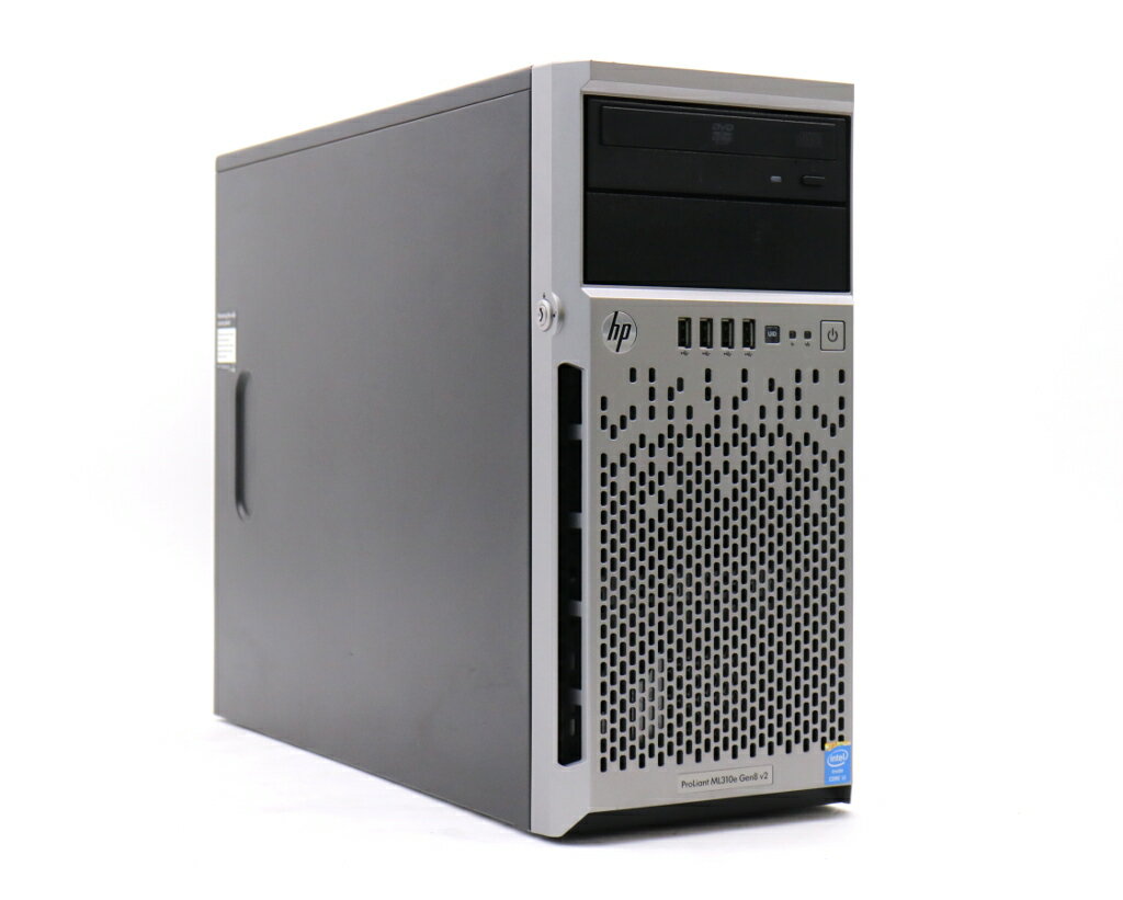 hp ProLiant ML310e Gen8 v2 Core i3-4130 3.40GHz 16GB 300GBx4台(SAS2.5インチ/6Gbps/RAID6構成) DVD-ROM SmartArray P420 【中古】【20240409】