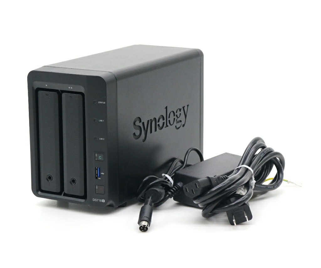 Synology DiskStation DS718+ Celeron J3455 1.5GHz 6GB 3TBx2台(NAS用3.5インチ/Synology Hybrid RAID(SHR)構成) NAS 【中古】【20240514】