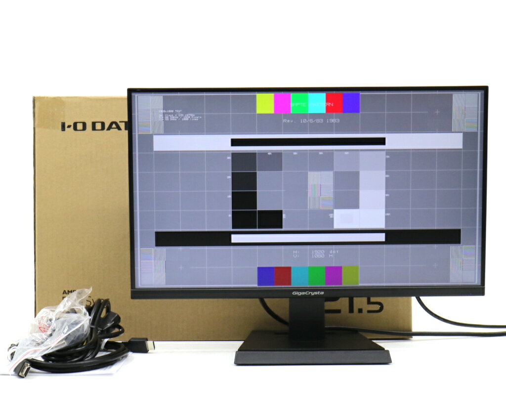 IO DATA GigaCrysta LCD-GC221HXB 21.5インチ非光沢TNパネル フルHD 1920x1080ドット HDMI x2/DisplayPort入力 使用時に気になる瑕疵あり 【中古】【20240517】