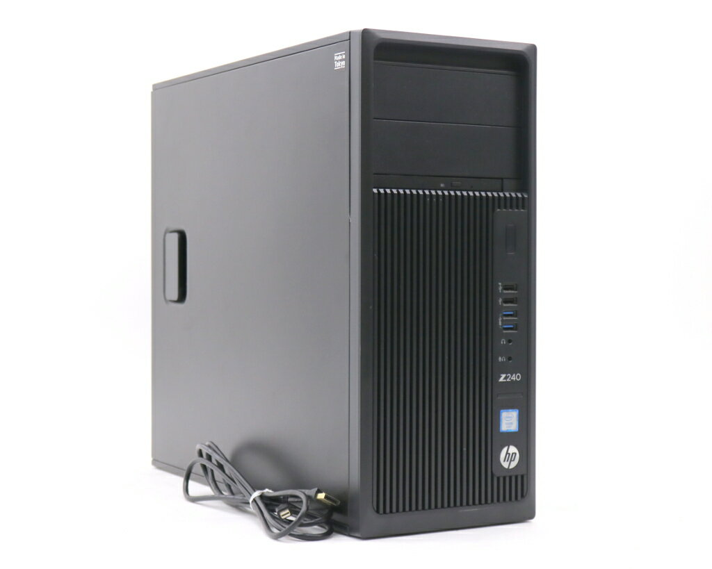hp Z240 Tower Xeon E3-1225 v6 3.3GHz 16GB 512GB(Z Turbo Drive G2)+2TB(HDD) Quadro P620 DVD-ROM Windows10 Pro for Workstations 【中古】【20240514】