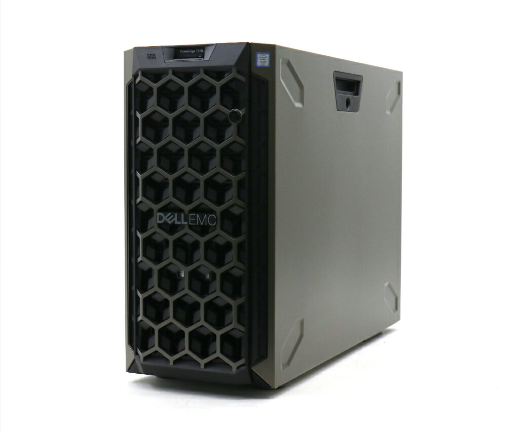 DELL PowerEdge T340 Xeon E-2124 3.3GHz 8GB 480GBx3台(SATA2.5インチSSD/RAID5構成) DVD-ROM AC*2 PERC H330 【中古】【20240627】
