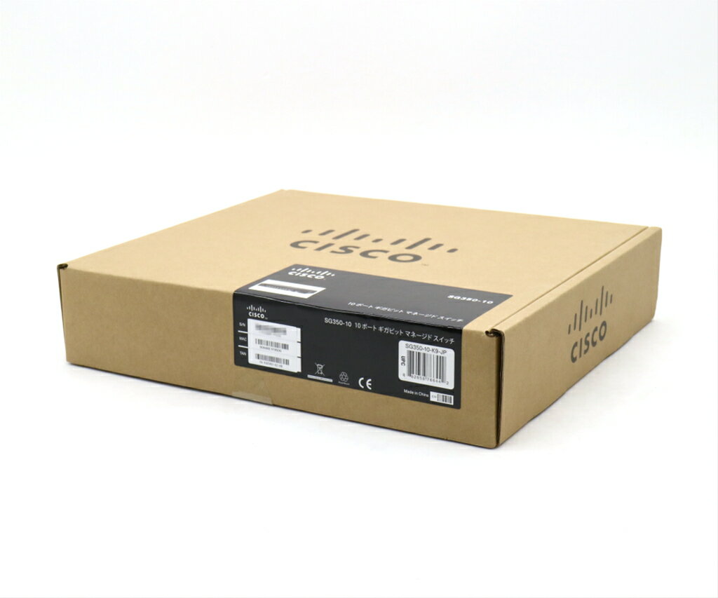 【新品未開封品】CISCO SG350-10 10ポート1000BASE-T搭載(2ポートSFP共用) L3スイッチ SG350-10-K9 V02 【新品】【20240806】