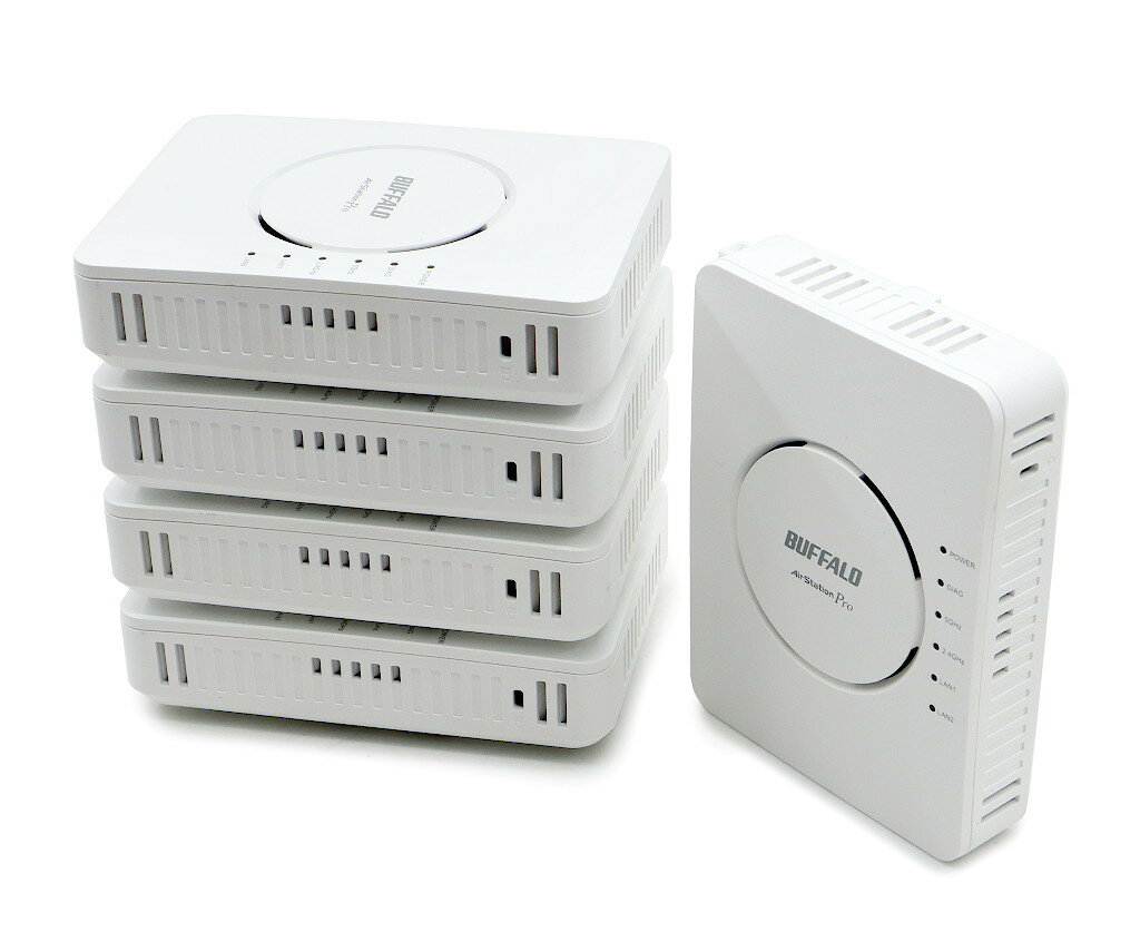 【5台セット】Buffalo WAPS-AX4 Wi-Fiアクセスポイント(無線LAN AP) 2ポート1000BASE-T(うち1ポートのみPoE受電対応) 小難 【中古】【20240903】