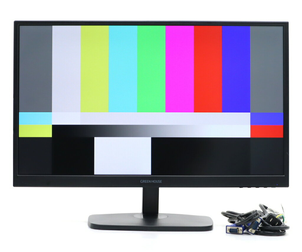 【並品】GREENHOUSE GH-LCW24ES-BK 23.6インチ非光沢パネル フルHD 1920x1080ドット DVI-D/アナログRGB入力 小難 【中古】【20250430】