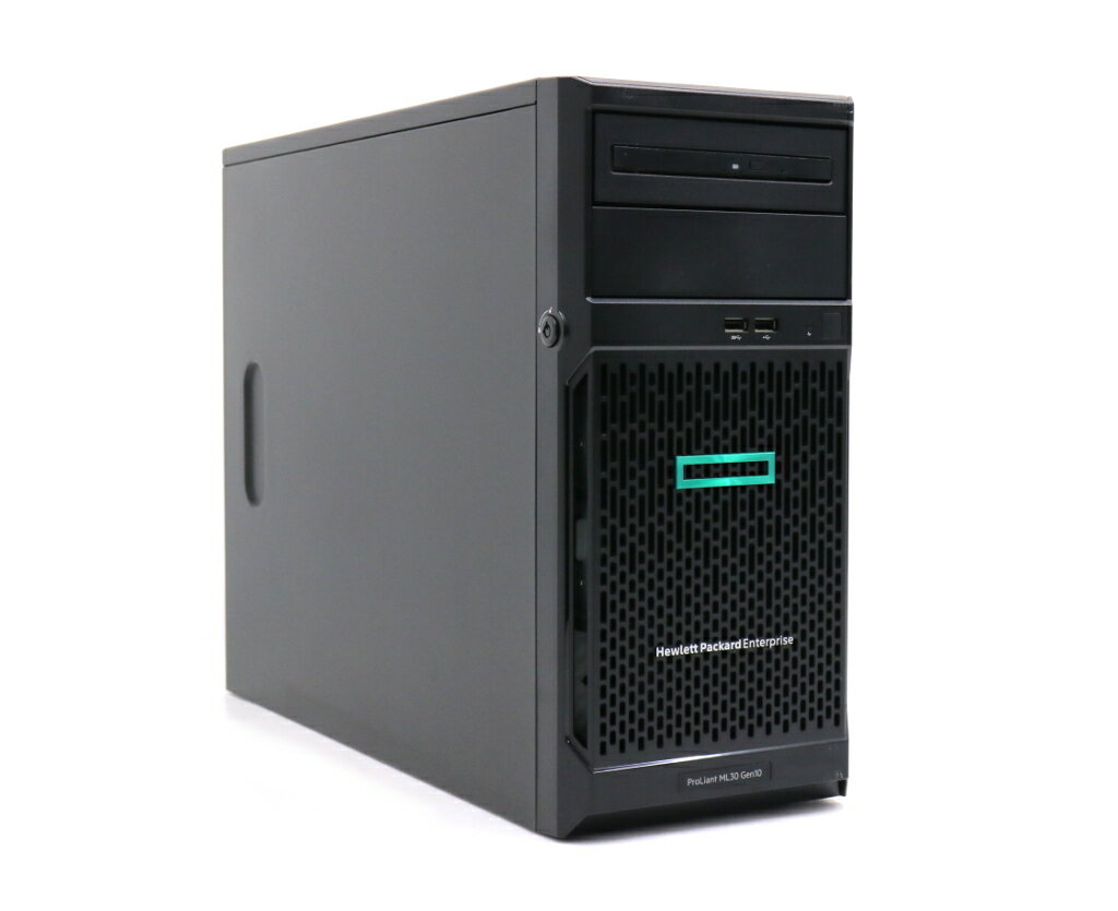 hp ProLiant ML30 Gen10 Xeon E-2124 3.3GHz 8GB 2TBx2(SATA3.5インチ/RAID1構成) DVD-ROM SmartArray S100i SR Gen10 【中古】【20250624】