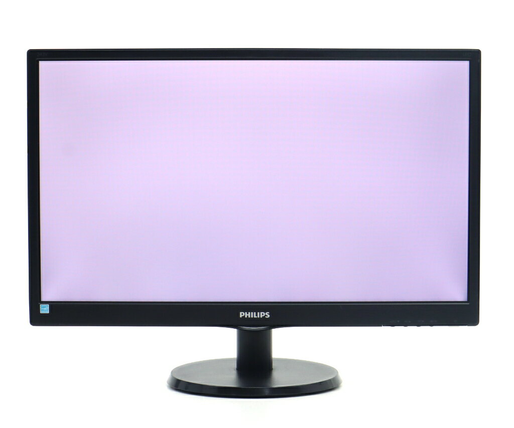 PHILIPS 243V5Q 23.6インチ非光沢MVAパネル フルHD 1920x1080ドット HDMI/DVI-D/アナログRGB入力 画面全体に赤みあり 【中古】【20250612】