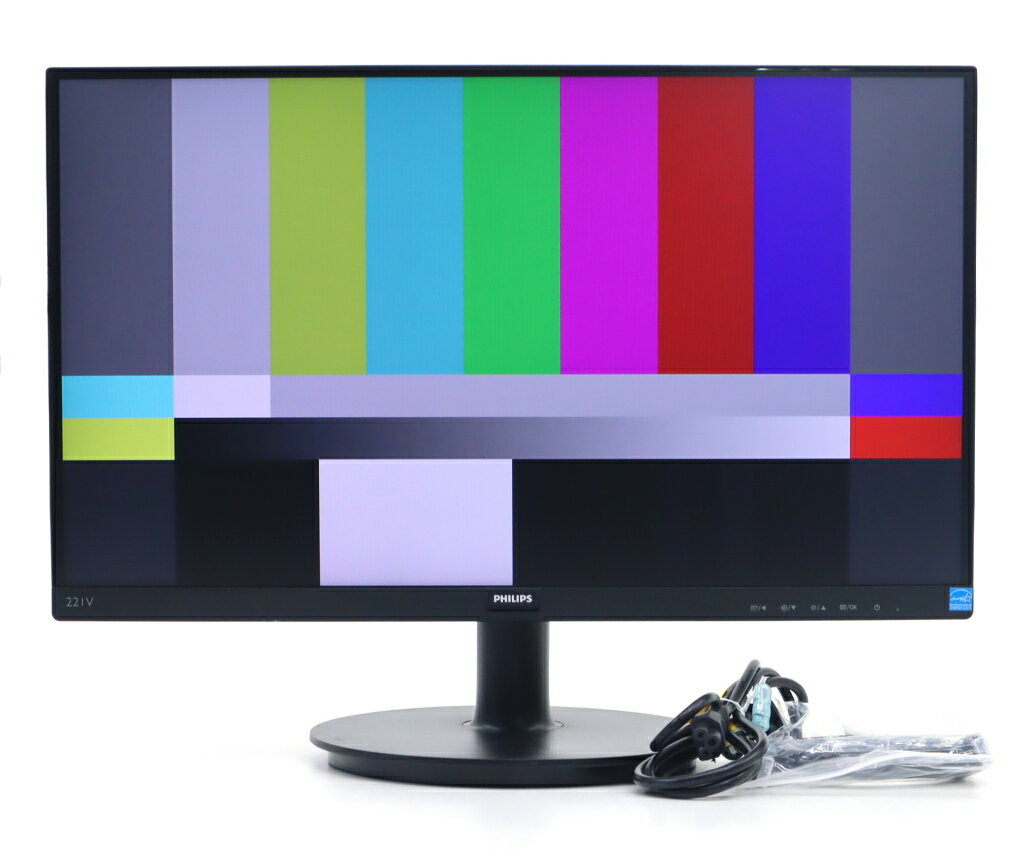 PHILIPS 221V8 21.5インチ非光沢VAパネル フルHD 1920x1080ドット HDMI/アナログRGB入力 画面右側上段にキズあり 【中古】【20250612】