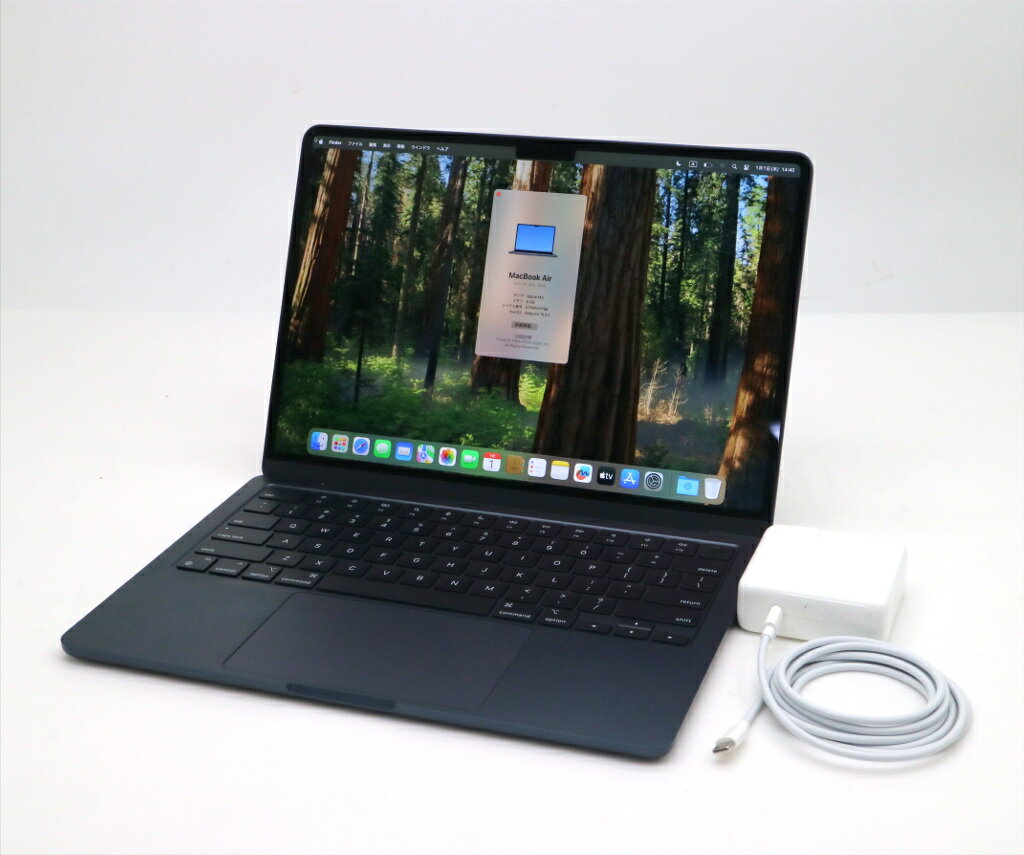 Apple MacBook Air 13インチ M3 2024 ミッドナイト Apple M3 4.05GHz 8GB 256GB(Apple SSD) 13.6インチ(2560x1664) macOS Sequoia 【中古】【20250724】