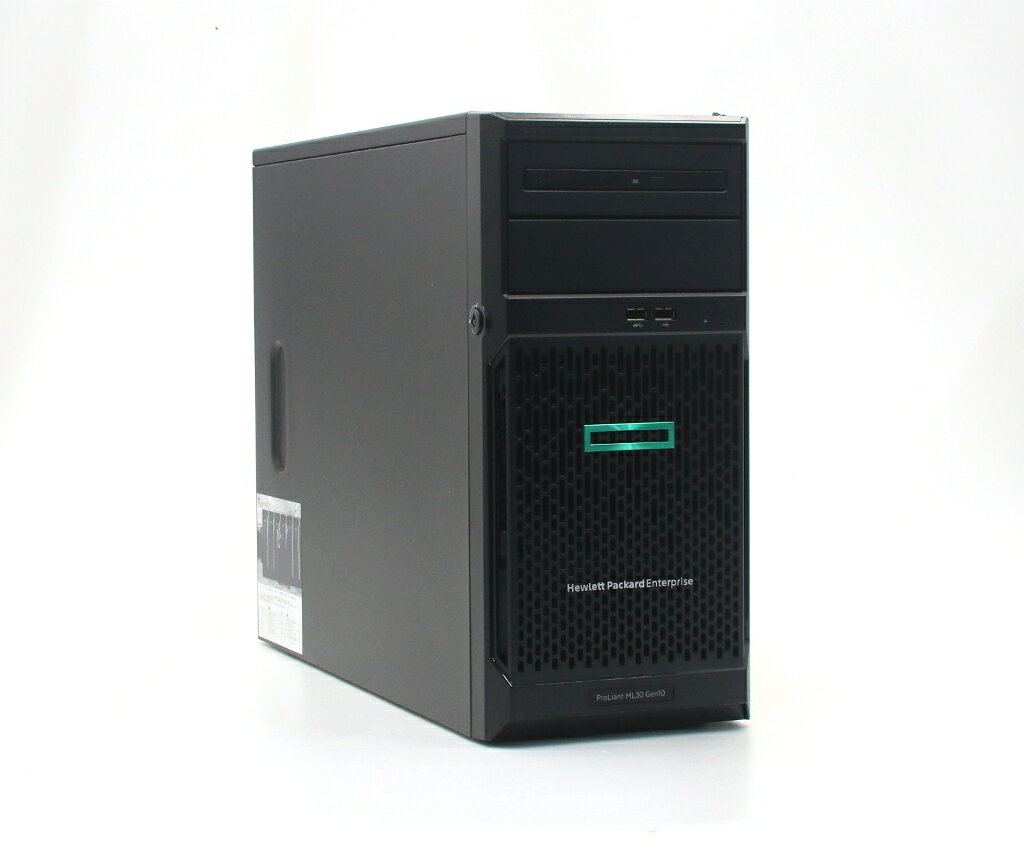 hp ProLiant ML30 Gen10 Xeon E-2124 3.3GHz 16GB 600GBx2台(SAS2.5インチ/12Gbps/RAID1構成) DVD-ROM SmartArray E208i-p SR Gen10 【中古】【20251111】