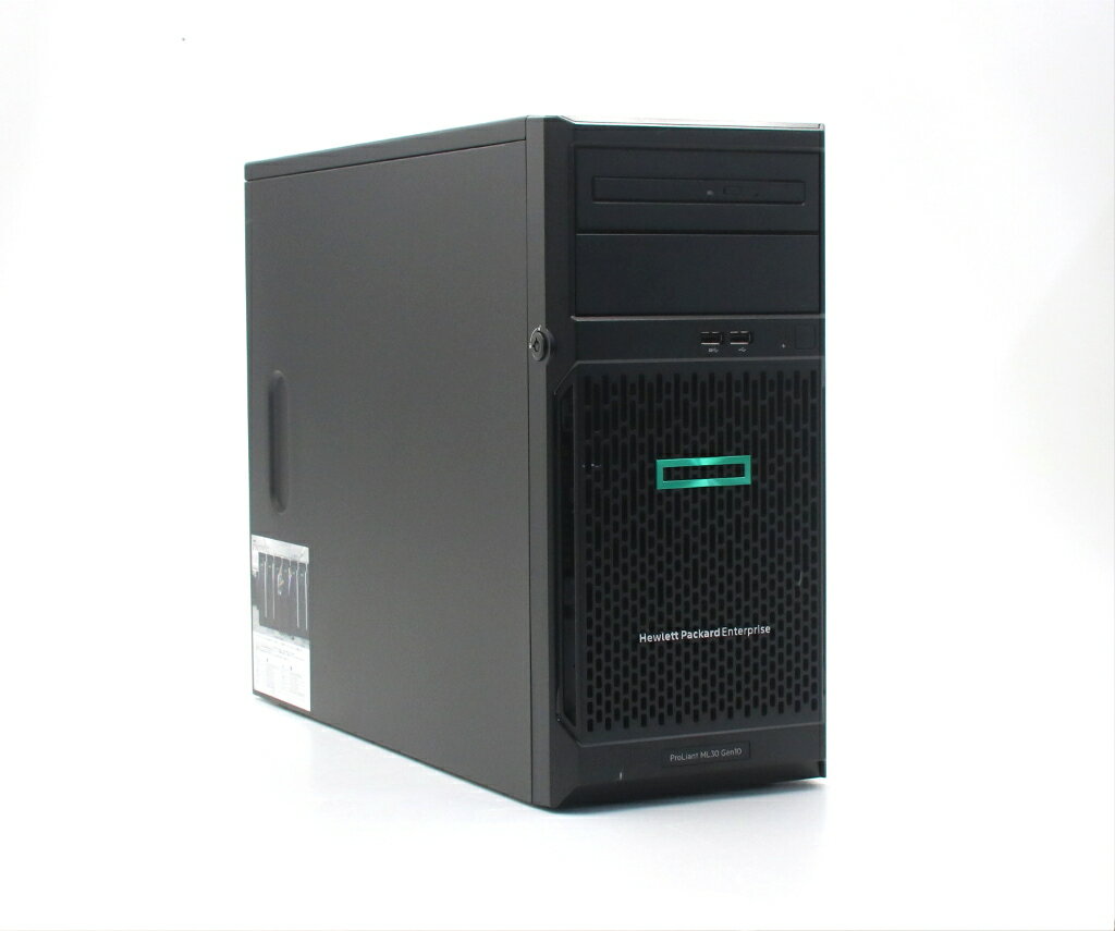 hp ProLiant ML30 Gen10 Xeon E-2124 3.3GHz 8GB 300GBx2台(SAS2.5インチ/12Gbps/RAID1構成) DVD-ROM S..