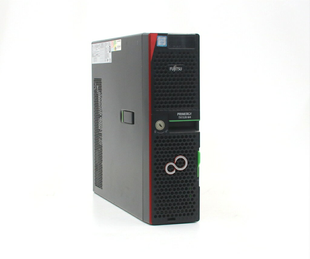 富士通 PRIMERGY TX1320 M4 Xeon E-2124 3.3GHz 16GB 600GBx3台(SAS2.5インチ/12Gbps/RAID5構成) DVD-R..