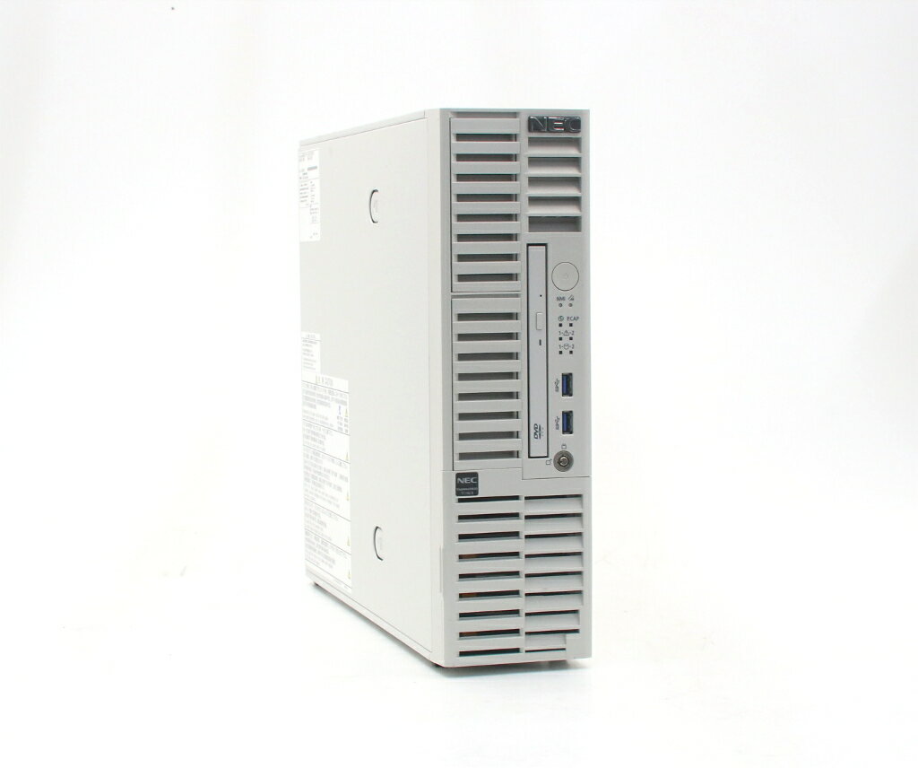 NEC Express5800/T110j-S Xeon E-2224 3.4GHz 32GB 2TBx3台(SATA2.5インチ/RAID5構成) DVD-ROM AC*2 MegaRAID MR946N-8i 【中古】【20260121】