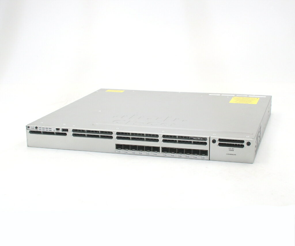 Rakuten - Cisco WS-C3850-12S-S 12ポートSFPスロット搭載 L3スイッチ CAT3K_CAA-UNIVERSALK9-M Ver.16.6.4 IPBASEライセンス 設定初期化済 【中古】【20260311】