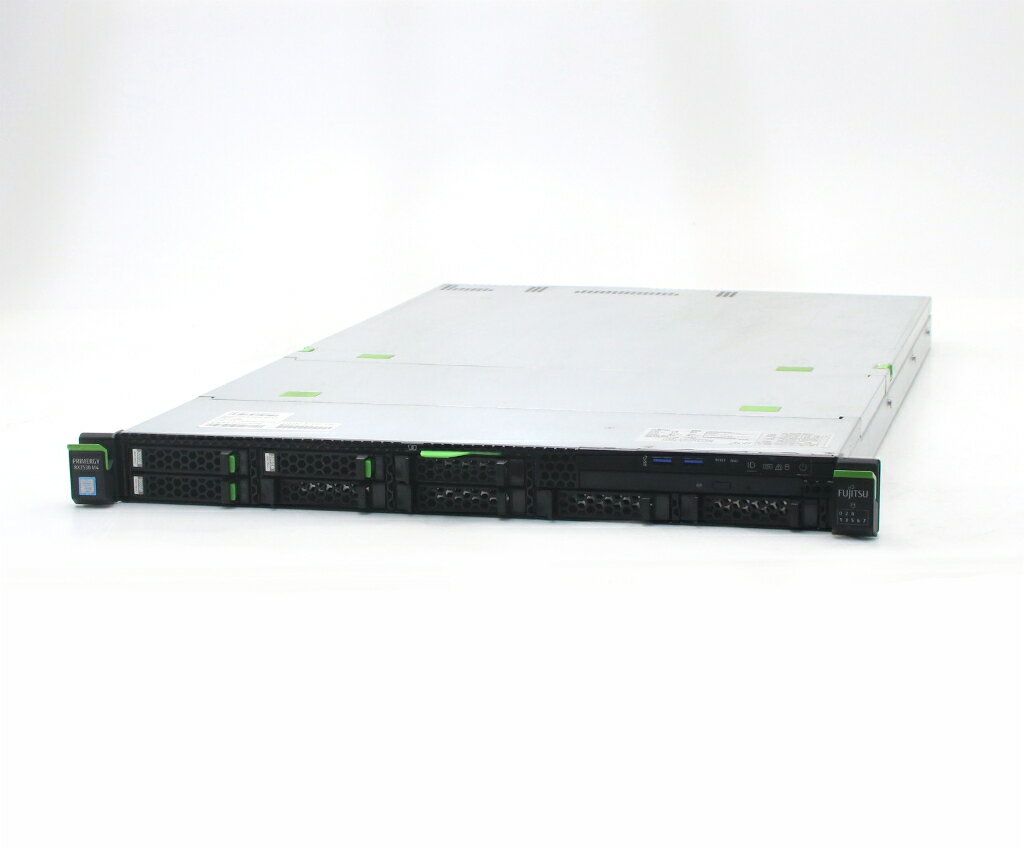 富士通 PRIMERGY RX2530 M4 Xeon Bronze 3104 1.7GHz 16GB 300GBx3台(SAS2.5インチ/12Gbps/RAID5構成) DVD-ROM PRAID CP400i 【中古】【20260422】