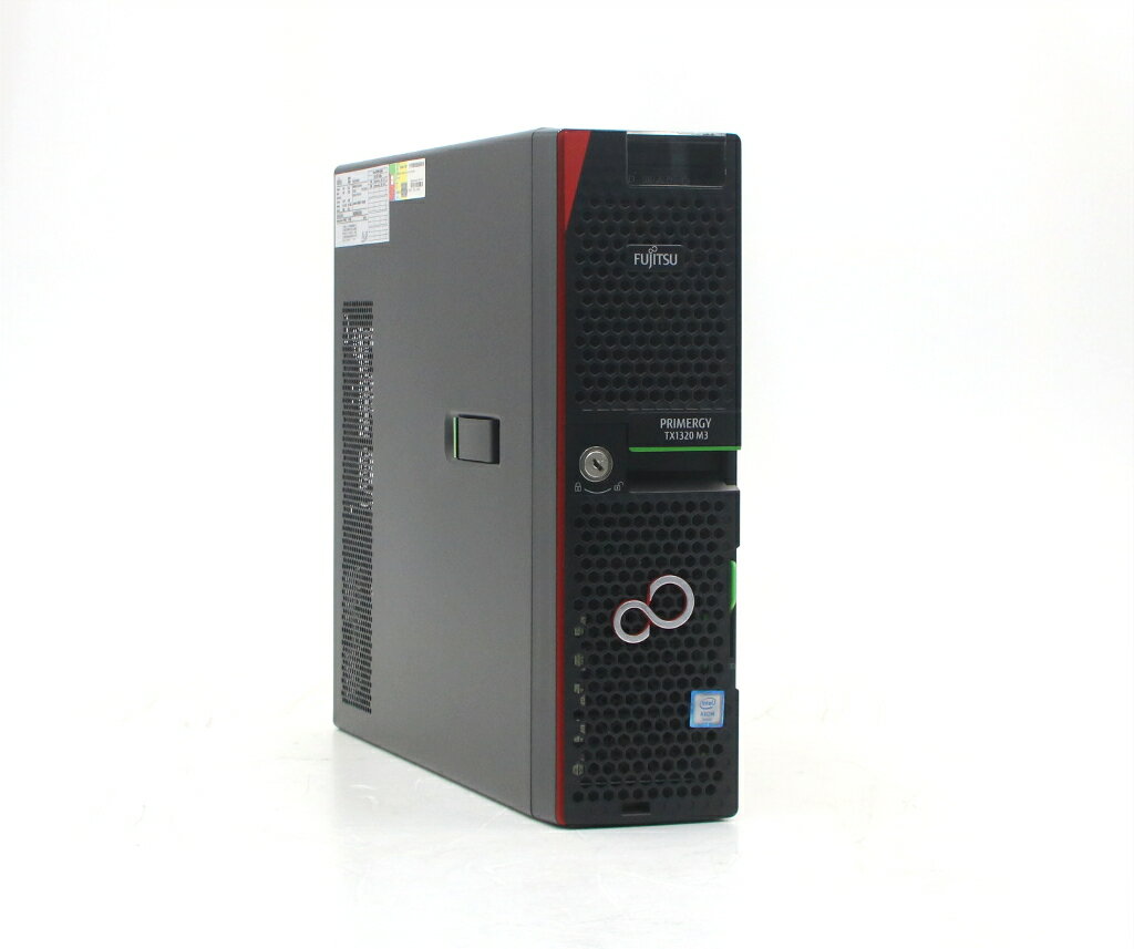 FUJITSU - 富士通 PRIMERGY TX1320 M3 Xeon E3-1220 v6 3GHz 8GB 600GBx5台(SAS2.5インチ/12Gbps/RAID5構成) DVD-ROM AC*2 PRAID EP400i 【中古】【20260421】