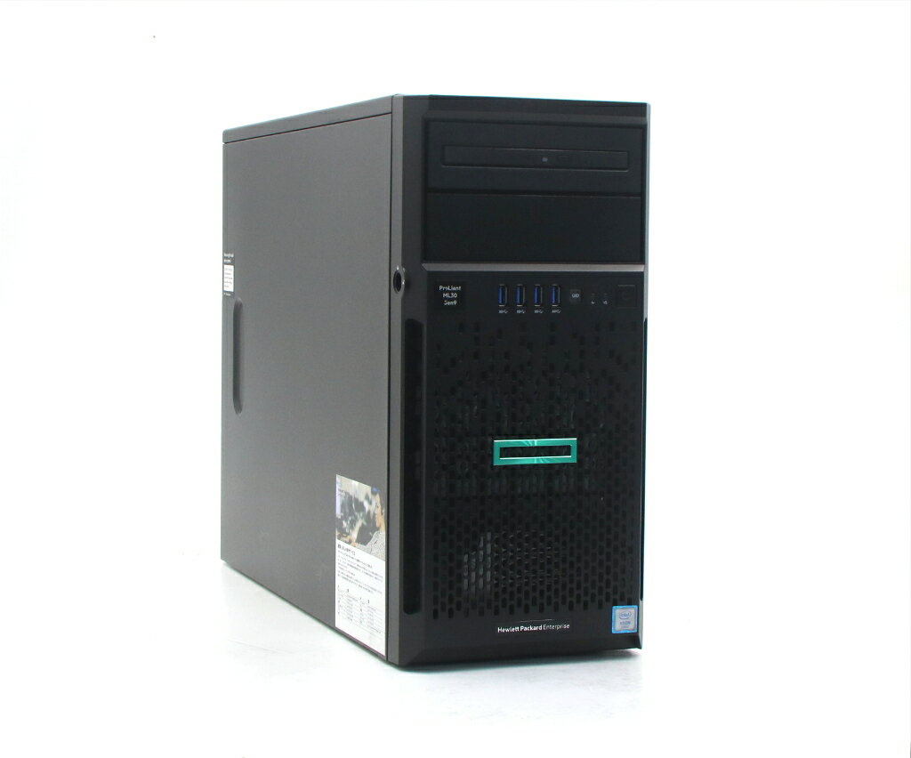 Rakuten - hp ProLiant ML30 Gen9 Xeon E3-1220 v6 3GHz 8GB 1TBx2台(SATA3.5インチ/RAID1構成) DVD+-RW SmartArray B140i 小難 【中古】【20260407】