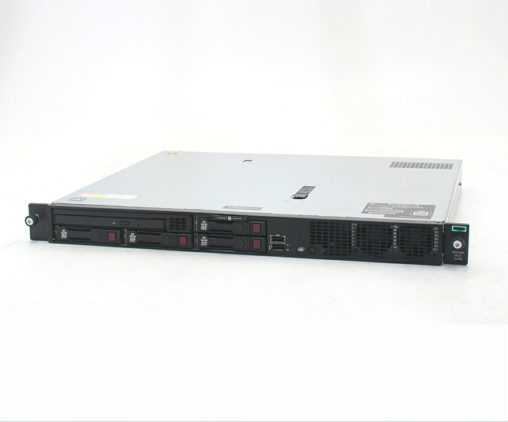 Hewlett Packard - hp ProLiant DL20 Gen10 Xeon E-2174G 3.8GHz 16GB 600GBx4台(SAS2.5インチ/12Gbps/RAID6構成) DVD-ROM AC*2 SmartArray P408i-a SR Gen10 【中古】【20260422】