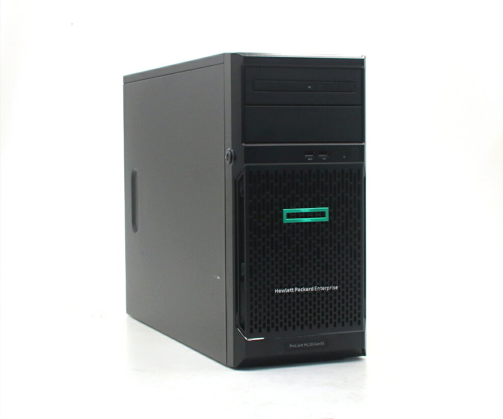 Hewlett Packard - hp ProLiant ML30 Gen10 Xeon E-2244G 3.8GHz 16GB 2TBx8台(SATA2.5インチ/RAID60構成) DVD-ROM AC*2 SmartArray P408i-p SR Gen10 【中古】【20260407】