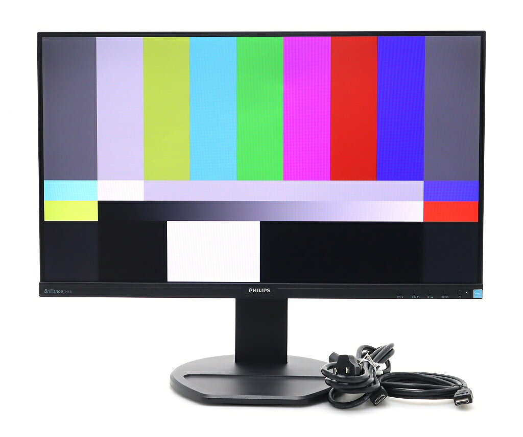 PHILIPS 241B8QJEB/11 23.8インチ非光沢IPSパネル フルHD 1920x1080ドット HDMI/DisplayPort/DVI-D/アナログRGB入力 目立つ使用感あり 【中古】【20260610】