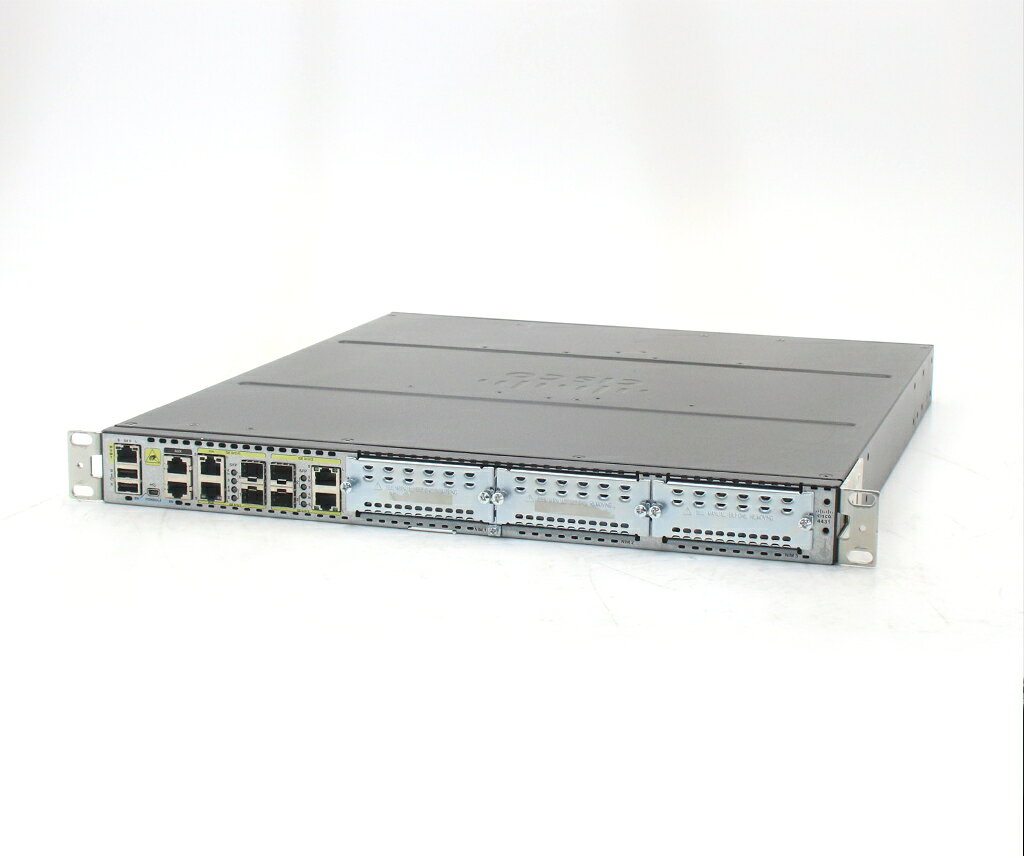商品情報 No.543260894メーカーCisco商品名 型番・型名ISR4431/K9 V06仕様■基本スペック　・サービス統合型ルータ　・ラッキングブラケット装着済　・設定初期化済　・OS起動不可の為保証なしジャンク品となります　※記載以外に瑕疵が見つかる場合がございますが本商品は保証なしジャンク商品となりますので状態等は不問とさせていただいております状態・動作状況■動作：中古JUNK品(動作保証なし)外観■汚れ■シール痕■傷■その他　・中古・ジャンク品のため、記載外の傷、汚れ、シール痕、軽微なへこみなどがある場合がございます。　・使用に差し支えないキズ及び汚れ等はございますが大きな破損等はございません附属品■付属品　・なし対応情報-備考-ご注意　・本商品は店頭等でも販売している為、稀に在庫切れの場合があります。　・その場合、代替品をご提案させていただきます。