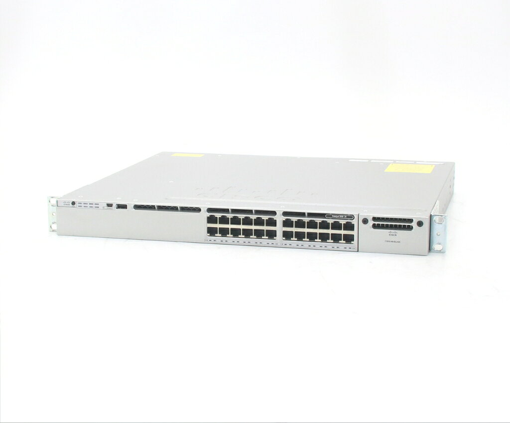 Cisco Catalyst WS-C3850-24T-S V07 24ポート1000BASE-T CAT3K_CAA-UNIVERSALK9 Ver.16.6.1 ipbaseライセンス 設定初期化済 