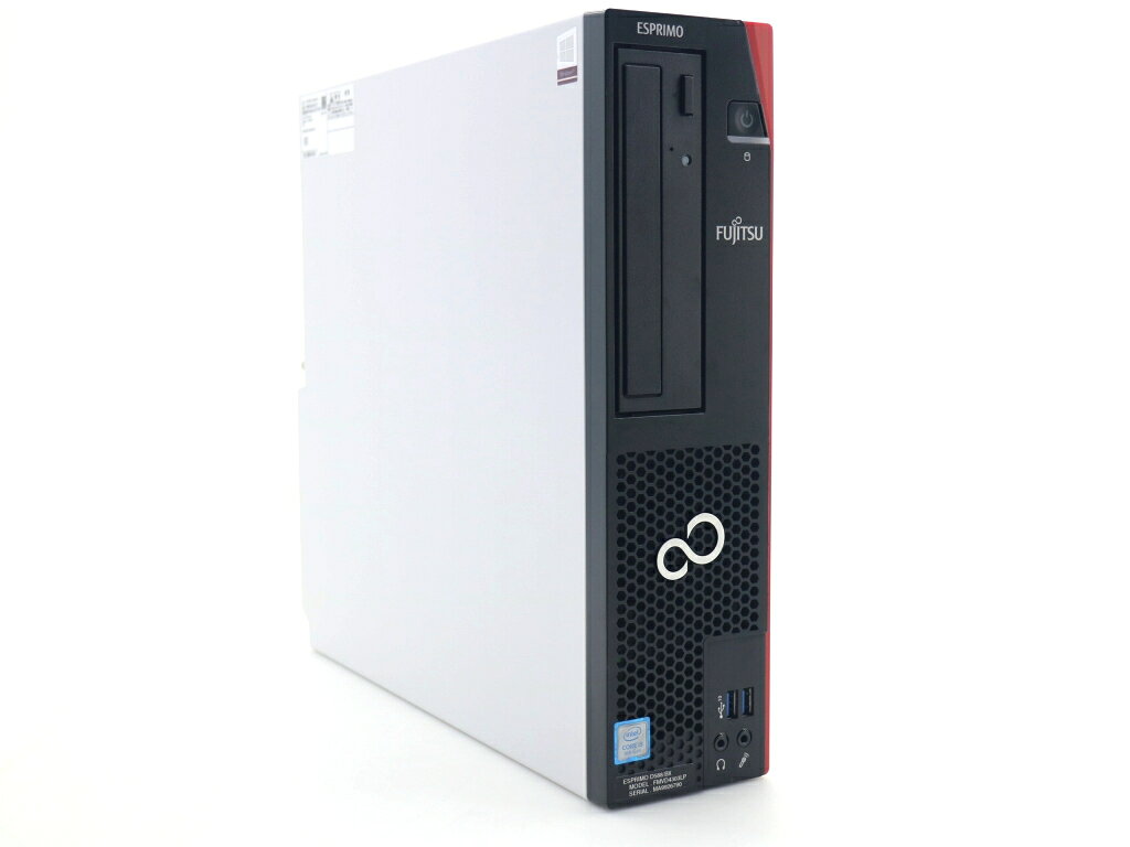 商品情報 No.555264361メーカー富士通商品名 型番・型名ESPRIMO D588/BX※FMVD4303LP仕様■基本スペック　・CPU：Core i5-9500 3GHz(6コア6スレッド)　・メモリ：8GB(8GBx1枚)　・ストレージ：256GB(新品SSD)　・VGA：オンボード(DisplayPort/DVI-D/アナログRGB出力)　・DRIVE：DVD+-RW　・OS：Windows11 Pro 64bit状態・動作状況■動作：中古動作品外観■汚れ　・外装汚れ若干有り。■シール痕　・若干あり。■傷　・外装に使用に差し支えない擦り傷がございます。■その他　・中古品のため使用に差し支えない傷、汚れがある場合がございます。　・本体内外装は清掃しておりますが、多少の汚れが残っている可能性がございます。　・筐体に若干のキズあり附属品■付属品　・なし対応情報-備考　※一部ゴム足等動作に支障のない部材が欠品している場合があります　※電源スイッチLED劣化のためランプが暗い、または点灯しない場合がありますご注意　・本商品は店頭等でも販売している為、稀に在庫切れの場合があります。　・その場合、代替品をご提案させていただきます。