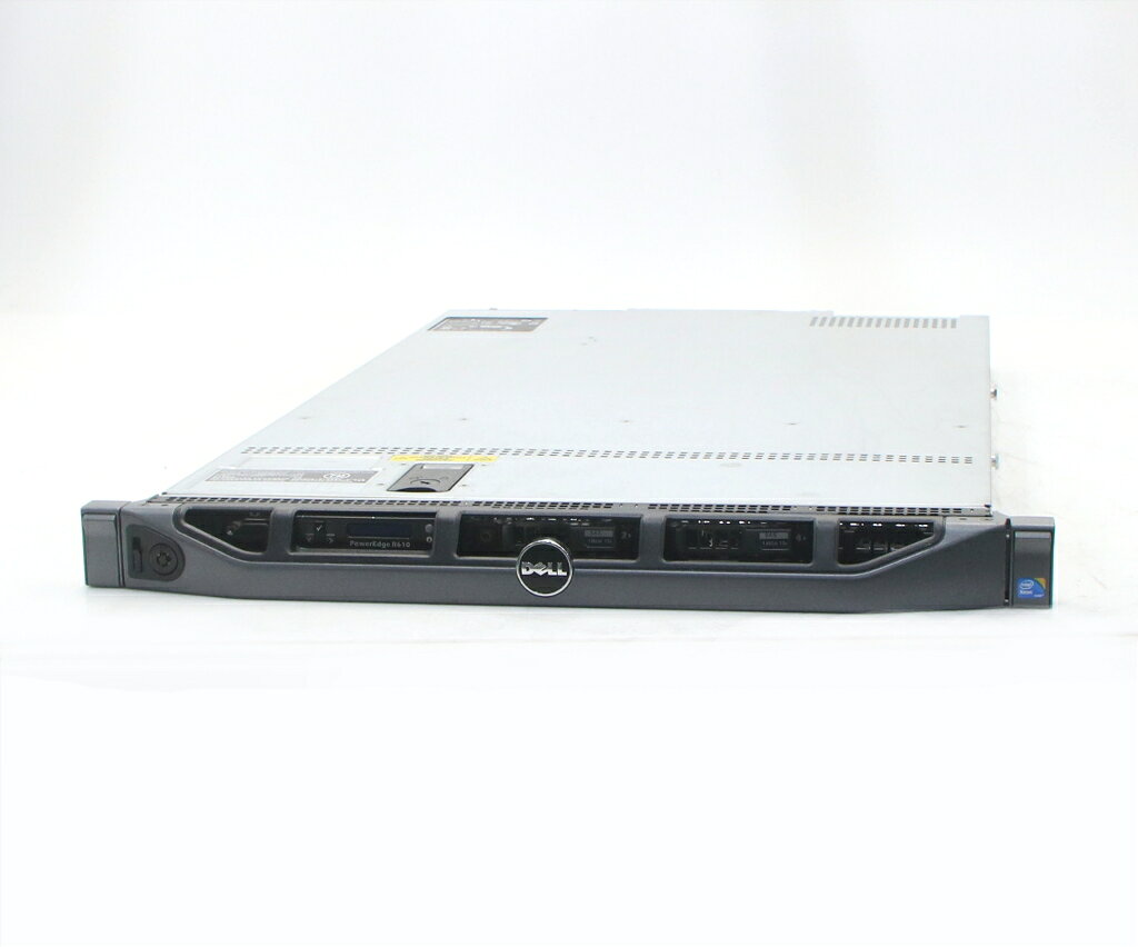 商品情報 No.545268041メーカーDELL商品名 型番・型名PowerEdge R610仕様■基本スペック　・CPU：Xeon E5606 2.13GHz(4コア4スレッドx1基)　・メモリ：24GB(4GBx6枚)　・ストレージ：146GBx4台(SAS2.5インチ/6Gbps/RAID6構成)　・RAID：PERC H700　・VGA：オンボード　・DRIVE：DVD-ROM　・その他機能：2ポートGbEカード　・AC：2基実装　・COA：なし　・OS：なし(※別途OSインストールが必要となります)状態・動作状況■動作：中古動作品外観■汚れ　・外装汚れ若干有り。■シール痕　・若干あり。■傷　・外装に使用に差し支えない擦り傷がございます。■その他　・中古品のため使用に差し支えない傷、汚れがある場合がございます。　・本体内外装は清掃しておりますが、多少の汚れが残っている可能性がございます。　・筐体に若干のキズあり附属品■付属品　・フロントマスク対応情報-備考　・717W電源2基搭載　・iDRAC6 Enterprise搭載　・簡易OSにて動作確認済み、OSは付属いたしておりませんご注意　・本商品は店頭等でも販売している為、稀に在庫切れの場合があります。　・その場合、代替品をご提案させていただきます。