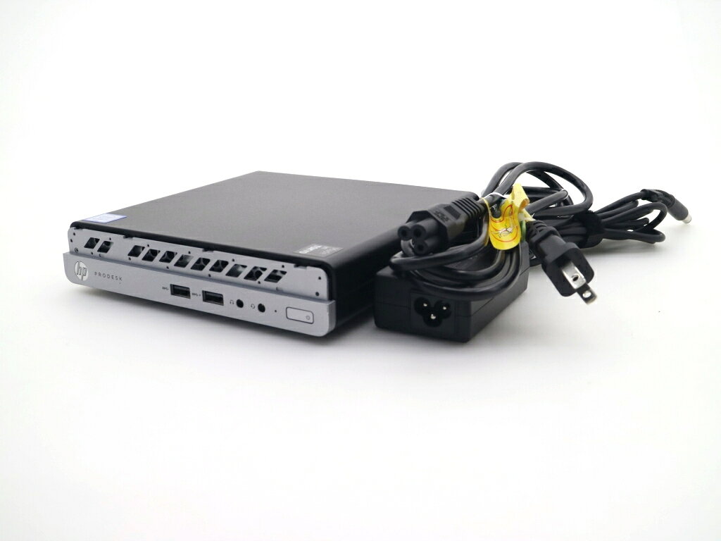 商品情報 No.552260811メーカーhp商品名 型番・型名ProDesk 400 G5 DM※6GE69AV仕様■基本スペック　・CPU：Core i5-9500T 2.2GHz(6コア6スレッド)　・メモリ：8GB(8GBx1枚)　・ストレージ：256GB(新品SSD)　・VGA：オンボード(DisplayPort x2/アナログRGB出力)　・DRIVE：なし　・OS：Windows11 Pro 64bit状態・動作状況■動作：中古動作品外観■汚れ　・外装汚れ若干有り。■シール痕　・若干あり。■傷　・外装に使用に差し支えない擦り傷がございます。■その他　・中古品のため使用に差し支えない傷、汚れがある場合がございます。　・本体内外装は清掃しておりますが、多少の汚れが残っている可能性がございます。　・筐体に若干のキズあり附属品■付属品　・ACアダプター■特記欠品　・フロントパネル一部欠損対応情報-備考　※一部ゴム足等動作に支障のない部材が欠品している場合があります　※電源スイッチLED劣化のためランプが暗い、または点灯しない場合がありますご注意　・本商品は店頭等でも販売している為、稀に在庫切れの場合があります。　・その場合、代替品をご提案させていただきます。
