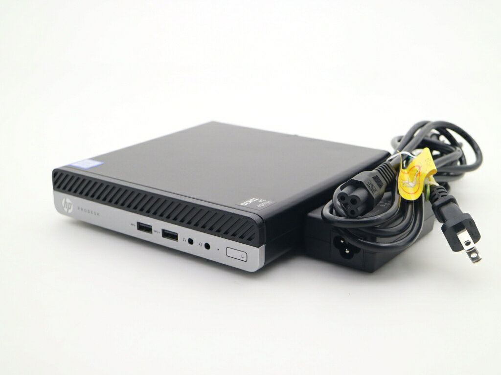 商品情報 No.552260821メーカーhp商品名 型番・型名ProDesk 400 G5 DM※6GE69AV仕様■基本スペック　・CPU：Core i5-9500T 2.2GHz(6コア6スレッド)　・メモリ：8GB(8GBx1枚)　・ストレージ：256GB(新品NVMeSSD)　・VGA：オンボード(DisplayPort x2/アナログRGB出力)　・DRIVE：なし　・OS：Windows11 Pro 64bit状態・動作状況■動作：中古動作品外観■汚れ　・外装汚れ若干有り。■シール痕　・若干あり。■傷　・外装に使用に差し支えない擦り傷がございます。■その他　・中古品のため使用に差し支えない傷、汚れがある場合がございます。　・本体内外装は清掃しておりますが、多少の汚れが残っている可能性がございます。　・筐体に若干のキズあり附属品■付属品　・ACアダプター■特記欠品　・アンテナ欠損対応情報-備考　※一部ゴム足等動作に支障のない部材が欠品している場合があります　※電源スイッチLED劣化のためランプが暗い、または点灯しない場合がありますご注意　・本商品は店頭等でも販売している為、稀に在庫切れの場合があります。　・その場合、代替品をご提案させていただきます。