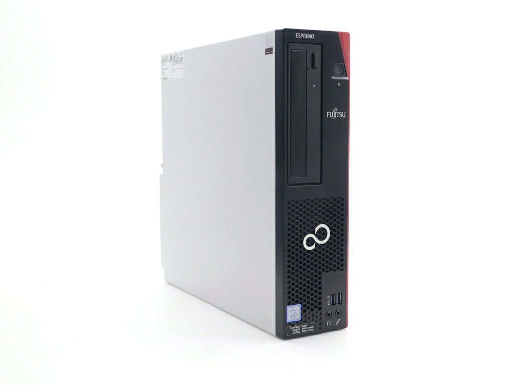 商品情報 No.556262797メーカー富士通商品名 型番・型名ESPRIMO D588/V※FMVD40001仕様■基本スペック　・CPU：Core i5-8500 3GHz(6コア6スレッド)　・メモリ：8GB(8GBx1枚)　・ストレージ：256GB(新品SSD)　・VGA：オンボード(DisplayPort/DVI-D出力)　・DRIVE：DVD+-RW　・OS：Windows11 Pro 64bit状態・動作状況■動作：中古動作品外観■汚れ　・外装汚れ若干有り。■シール痕　・若干あり。■傷　・外装に使用に差し支えない擦り傷がございます。■その他　・中古品のため使用に差し支えない傷、汚れがある場合がございます。　・本体内外装は清掃しておりますが、多少の汚れが残っている可能性がございます。　・筐体に若干のキズあり附属品■付属品　・なし対応情報-備考　※一部ゴム足等動作に支障のない部材が欠品している場合があります　※電源スイッチLED劣化のためランプが暗い、または点灯しない場合がありますご注意　・本商品は店頭等でも販売している為、稀に在庫切れの場合があります。　・その場合、代替品をご提案させていただきます。