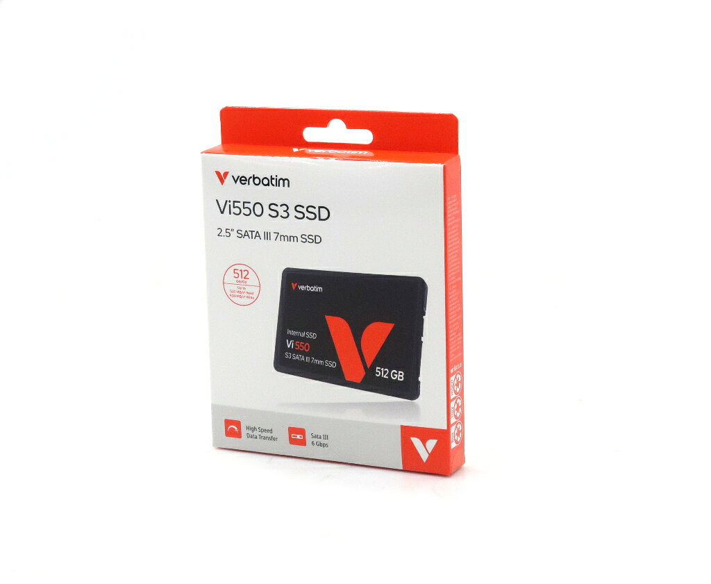 【新品未開封品】Verbatim Vi550 S3 SATA2.5インチSSD 512GB 2.5インチSATA3.0(6Gb/s) 520MB/s 500MB/s 49352-J 【新…