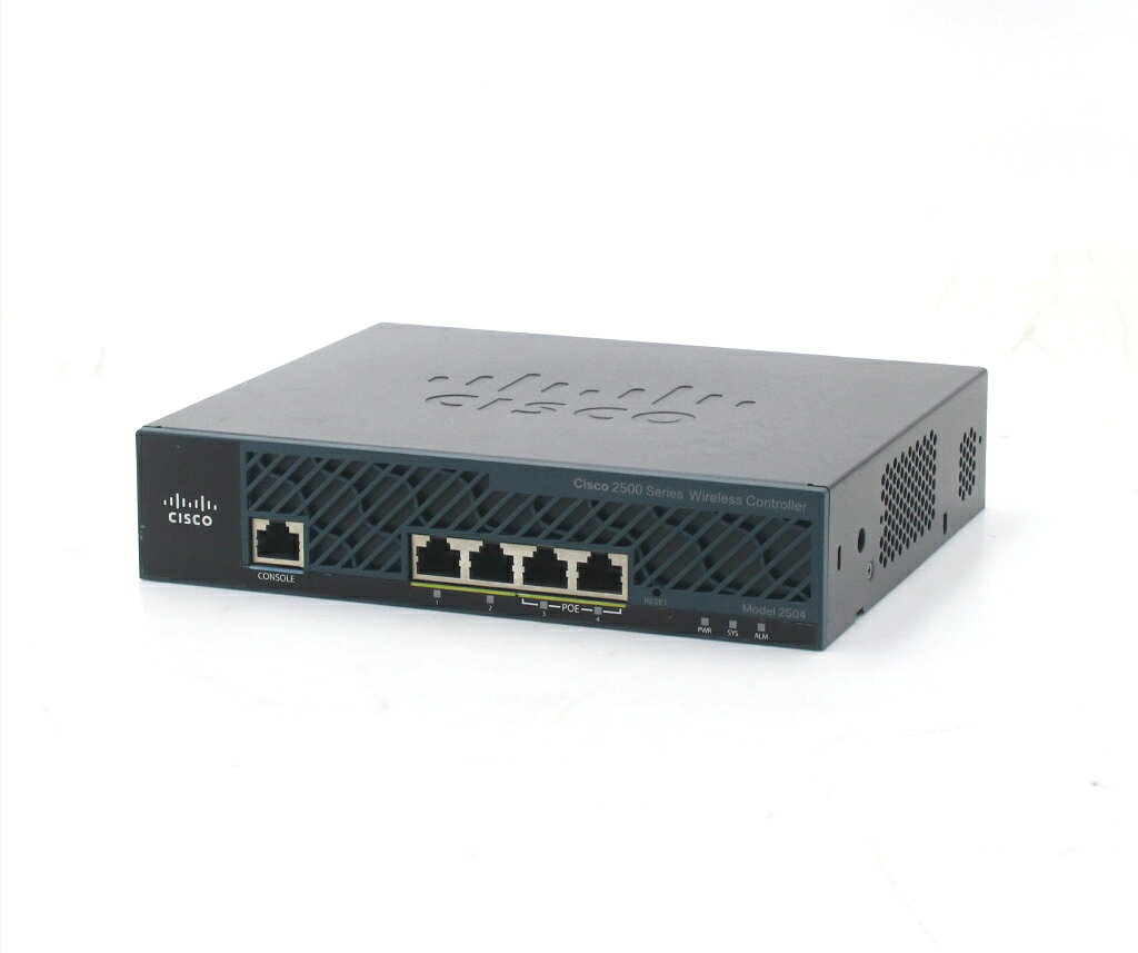 商品情報 No.552260657メーカーCisco商品名 型番・型名AIR-CT2504-K9 V03仕様■基本スペック　・Cisco 2500 Series Wireless LAN Controller　・2ポートPoE給電対応　・起動用OSが存在しない為各種ライセンス有無不明　・設定初期化済状態・動作状況■動作：中古動作品外観■汚れ　・外装汚れ若干有り。■シール痕　・若干あり。■傷　・外装に使用に差し支えない擦り傷がございます。■その他　・中古品のため使用に差し支えない傷、汚れがある場合がございます。　・本体内外装は清掃しておりますが、多少の汚れが残っている可能性がございます。　・使用に差し支えないキズ及び汚れ等はございますが大きな破損等はございません附属品■特記欠品　・ACアダプター欠品対応情報-備考-ご注意　・本商品は店頭等でも販売している為、稀に在庫切れの場合があります。　・その場合、代替品をご提案させていただきます。