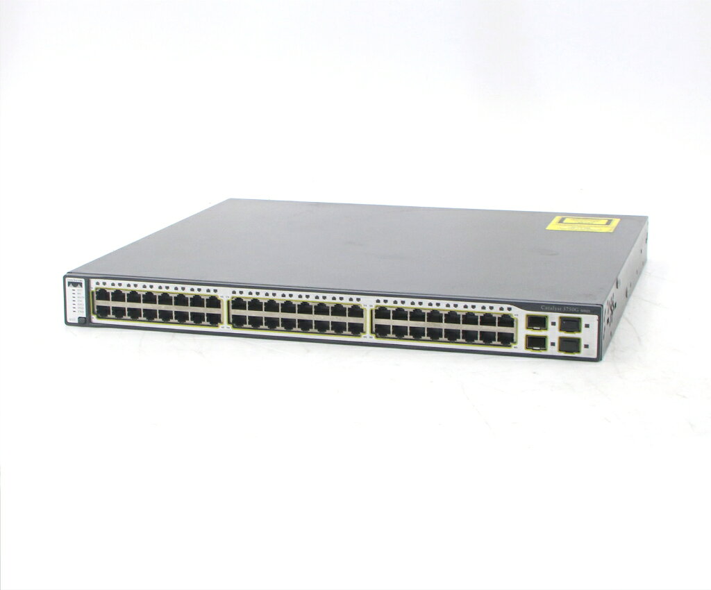 Cisco Catalyst WS-C3750G-48TS-S V04 48ポート1000BASE-T 4ポートSFPスロット搭載L3スイッチ C3750-IPSERVICESK9-M Ver.12.2(55)SE8 【中古】【20260818】