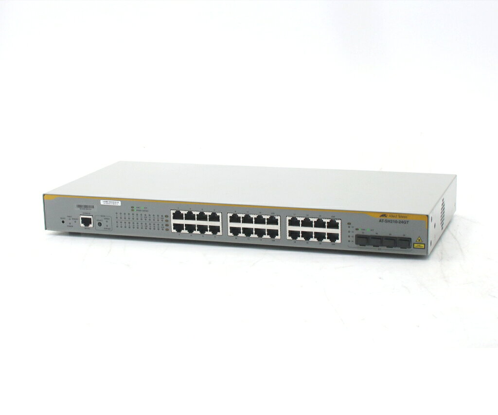 Allied Telesis AT-SH210-24GT 24ポート1000BASE-T(うち4ポートSFP共用)搭載L2plusスイッチ SH210-5.4.5-1.3.rel 設定初期化済 【中古】【20260818】