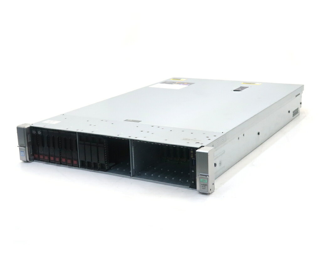 商品情報 No.547269771メーカーhp商品名 型番・型名ProLiant DL380 Gen9※P9V59A仕様■基本スペック　・CPU：Xeon E5-2650 v4 2.20GHz(12コア24スレッドx2基)　・メモリ：64GB(16GBx4枚)　・ストレージ：600GBx2台(SAS2.5インチ/12Gbps/RAID1構成)　・RAID：SmartArray HBA H240ar(SAS12G対応)、SmartArray P840(SAS12G対応)　・VGA：オンボード　・DRIVE：なし　・その他機能：2ポート10GbEカード(656594-001)　・AC：2基実装　・OS：なし(※別途OSインストールが必要となります)状態・動作状況■動作：中古動作品外観■汚れ　・外装汚れ若干有り。■シール痕　・若干あり。■傷　・外装に使用に差し支えない擦り傷がございます。■その他　・中古品のため使用に差し支えない傷、汚れがある場合がございます。　・本体内外装は清掃しておりますが、多少の汚れが残っている可能性がございます。　・筐体全体にキズ及び汚れあり附属品■特記欠品　・HDDマウンタ12個欠品、PCIスロットカバー1個欠品対応情報-備考　・800W電源2基搭載　・空HDDマウンタ6個装着済　・簡易OSにて動作確認後HDD消去済み、OSは付属いたしておりませんご注意　・本商品は店頭等でも販売している為、稀に在庫切れの場合があります。　・その場合、代替品をご提案させていただきます。
