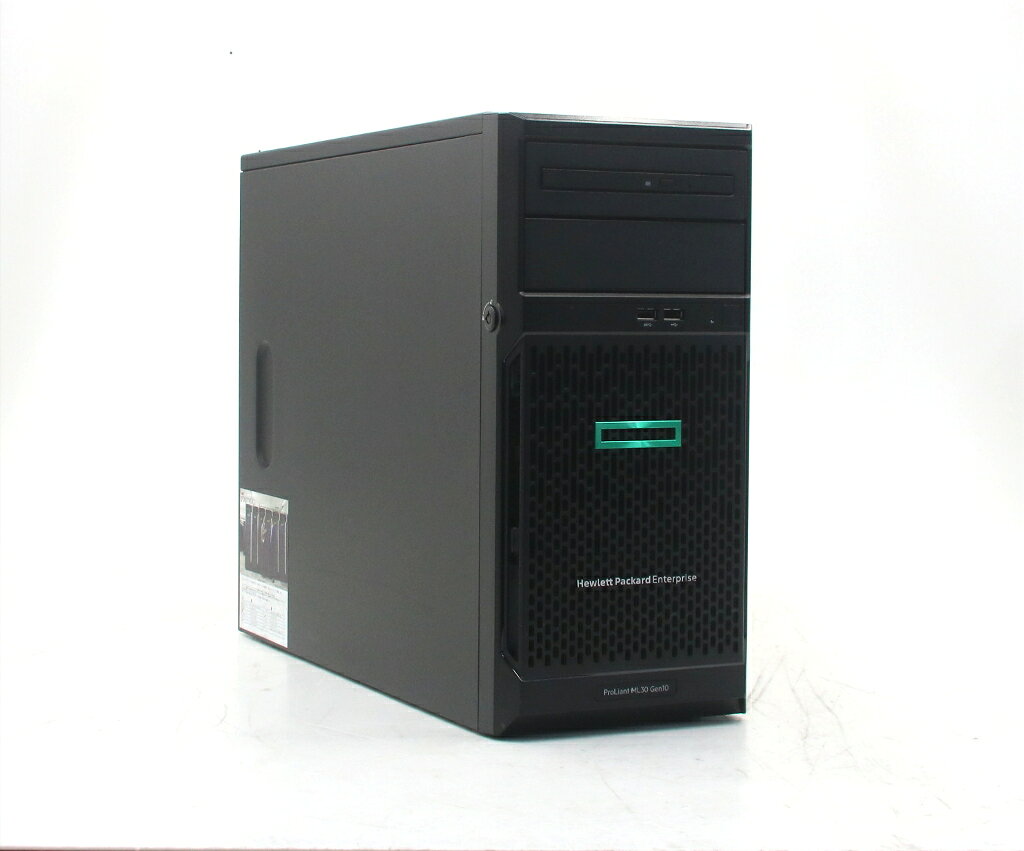 商品情報 No.554268883メーカーhp商品名 型番・型名ProLiant ML30 Gen10※P06762-B21仕様■基本スペック　・CPU：Xeon E-2234 3.6GHz(4コア8スレッド)　・メモリ：16GB(16GBx1枚)　・ストレージ：300GBx3台(SAS2.5インチ/12Gbps/RAID5構成)　・RAID：SmartArray P408i-p SR Gen10(SAS12Gbps対応)　・VGA：オンボード　・DRIVE：DVD-ROM　・AC：2基実装　・COA：なし　・OS：なし(※別途OSインストールが必要となります)状態・動作状況■動作：中古動作品外観■汚れ　・外装汚れ若干有り。■シール痕　・若干あり。■傷　・外装に使用に差し支えない擦り傷がございます。■その他　・中古品のため使用に差し支えない傷、汚れがある場合がございます。　・本体内外装は清掃しておりますが、多少の汚れが残っている可能性がございます。　・筐体に若干のキズあり、電源ユニット1基の持ち手割れあり附属品■特記欠品　・セキュリティキー欠品対応情報-備考　・500W電源2基搭載　・簡易OSにて動作確認後HDD消去済み、OSは付属いたしておりませんご注意　・本商品は店頭等でも販売している為、稀に在庫切れの場合があります。　・その場合、代替品をご提案させていただきます。