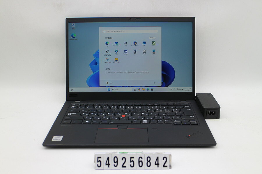 17 inches - Lenovo ThinkPad X1 Carbon 8th Gen Core i5 10210U 1.6GHz/8GB/256GB(SSD)/14W/FHD(1920x1080)/Win11【中古】【20260212】