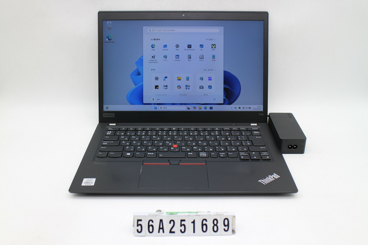 Rakuten - Lenovo ThinkPad T14s Gen1 Core i5 10210U 1.6GHz/8GB/256GB(SSD)/14W/FHD(1920x1080) タッチパネル/Win11【中古】【20260319】